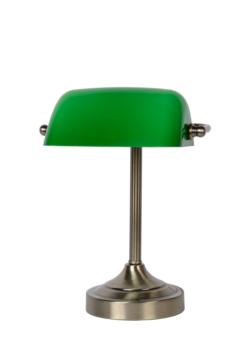 Banker - Stolná lampa - E14 W22cm H30cm - Zelená